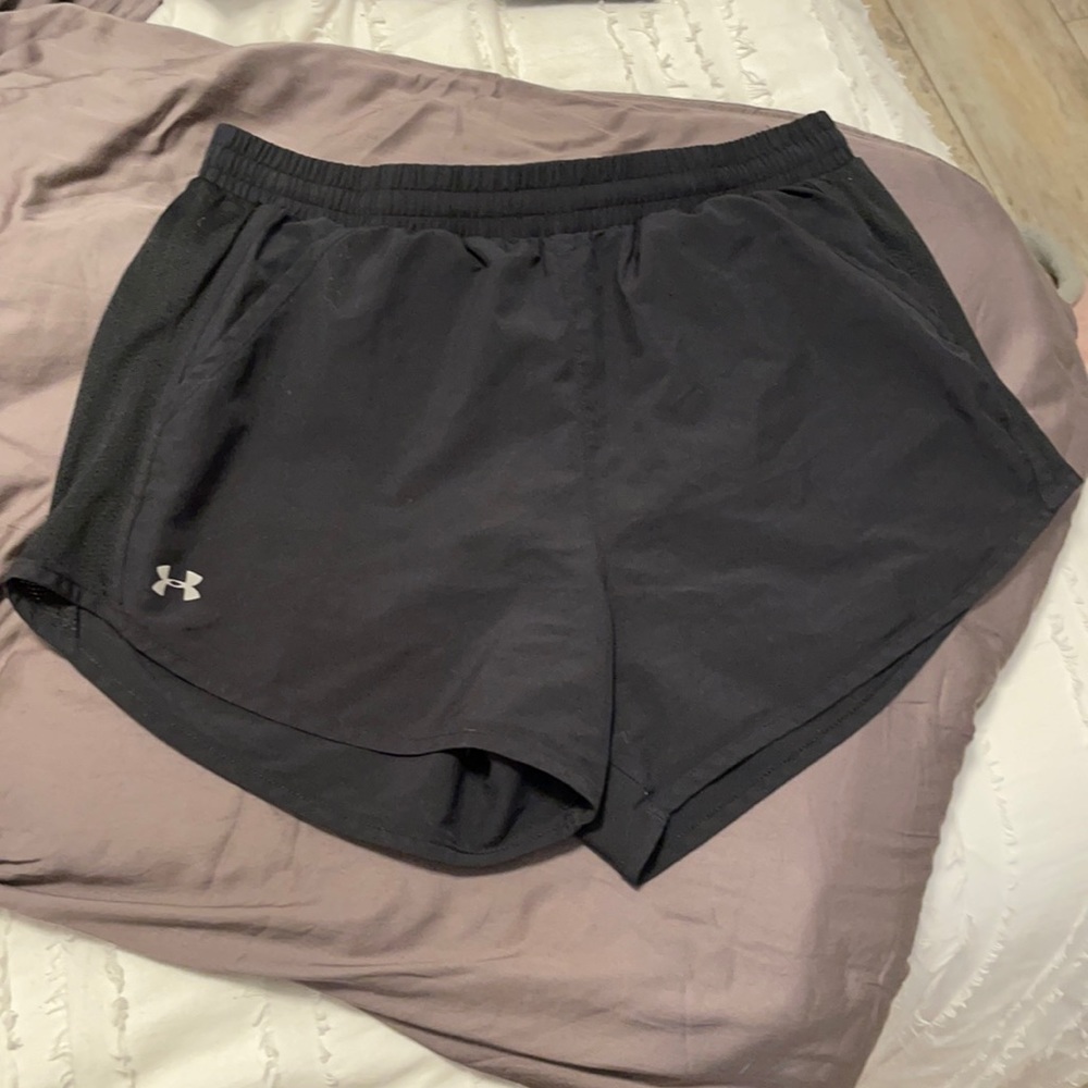 Heat gear under armour shorts.